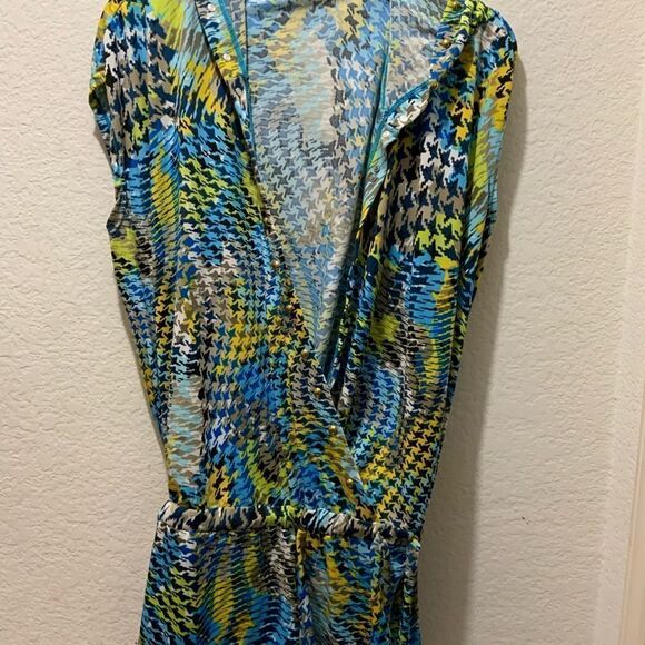 ROCAWEAR JUMPSUIT Sz L multicolor  colforful hooded shorts - Picture 1 of 14